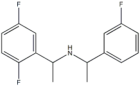 [1-(2,5-difluorophenyl)ethyl][1-(3-fluorophenyl)ethyl]amine 结构式