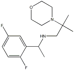 [1-(2,5-difluorophenyl)ethyl][2-methyl-2-(morpholin-4-yl)propyl]amine,,结构式