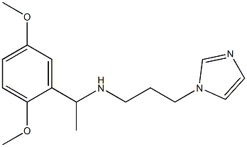 [1-(2,5-dimethoxyphenyl)ethyl][3-(1H-imidazol-1-yl)propyl]amine Structure