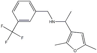 [1-(2,5-dimethylfuran-3-yl)ethyl]({[3-(trifluoromethyl)phenyl]methyl})amine Struktur