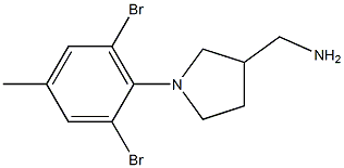 [1-(2,6-dibromo-4-methylphenyl)pyrrolidin-3-yl]methanamine Structure