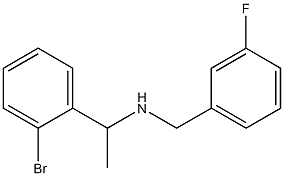 [1-(2-bromophenyl)ethyl][(3-fluorophenyl)methyl]amine Structure