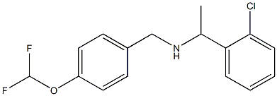 [1-(2-chlorophenyl)ethyl]({[4-(difluoromethoxy)phenyl]methyl})amine 化学構造式