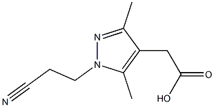 [1-(2-cyanoethyl)-3,5-dimethyl-1H-pyrazol-4-yl]acetic acid Structure