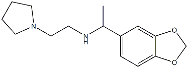 [1-(2H-1,3-benzodioxol-5-yl)ethyl][2-(pyrrolidin-1-yl)ethyl]amine,,结构式