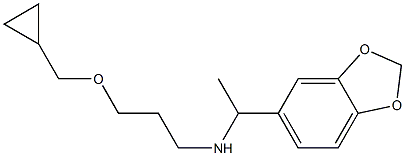 [1-(2H-1,3-benzodioxol-5-yl)ethyl][3-(cyclopropylmethoxy)propyl]amine Structure