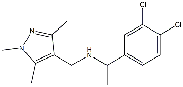 [1-(3,4-dichlorophenyl)ethyl][(1,3,5-trimethyl-1H-pyrazol-4-yl)methyl]amine 化学構造式