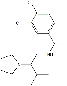 [1-(3,4-dichlorophenyl)ethyl][3-methyl-2-(pyrrolidin-1-yl)butyl]amine 化学構造式