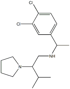 [1-(3,4-dichlorophenyl)ethyl][3-methyl-2-(pyrrolidin-1-yl)butyl]amine Struktur