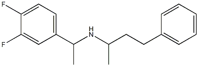 [1-(3,4-difluorophenyl)ethyl](4-phenylbutan-2-yl)amine,,结构式