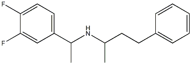 [1-(3,4-difluorophenyl)ethyl](4-phenylbutan-2-yl)amine 结构式