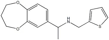 [1-(3,4-dihydro-2H-1,5-benzodioxepin-7-yl)ethyl](thiophen-2-ylmethyl)amine Struktur