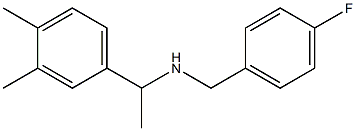 [1-(3,4-dimethylphenyl)ethyl][(4-fluorophenyl)methyl]amine Structure