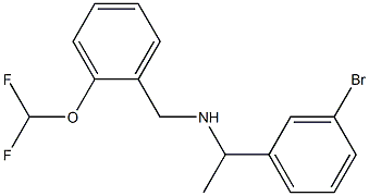 [1-(3-bromophenyl)ethyl]({[2-(difluoromethoxy)phenyl]methyl})amine 化学構造式