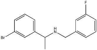 [1-(3-bromophenyl)ethyl][(3-fluorophenyl)methyl]amine Structure