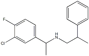 [1-(3-chloro-4-fluorophenyl)ethyl](2-phenylpropyl)amine Struktur