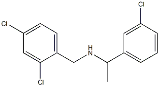 [1-(3-chlorophenyl)ethyl][(2,4-dichlorophenyl)methyl]amine,,结构式
