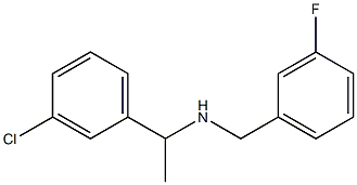 [1-(3-chlorophenyl)ethyl][(3-fluorophenyl)methyl]amine,,结构式