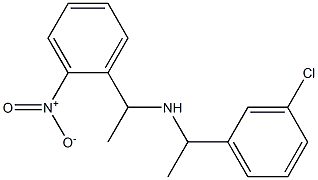 [1-(3-chlorophenyl)ethyl][1-(2-nitrophenyl)ethyl]amine 结构式