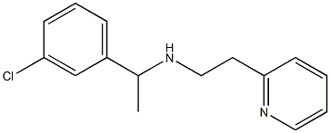[1-(3-chlorophenyl)ethyl][2-(pyridin-2-yl)ethyl]amine 结构式