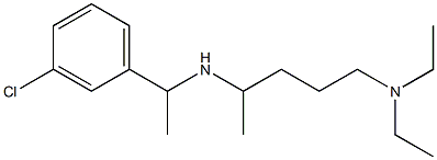 [1-(3-chlorophenyl)ethyl][5-(diethylamino)pentan-2-yl]amine,,结构式