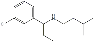 [1-(3-chlorophenyl)propyl](3-methylbutyl)amine Struktur