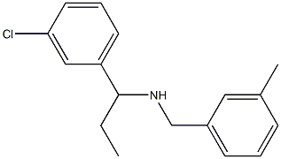 [1-(3-chlorophenyl)propyl][(3-methylphenyl)methyl]amine Structure