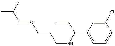 [1-(3-chlorophenyl)propyl][3-(2-methylpropoxy)propyl]amine 化学構造式