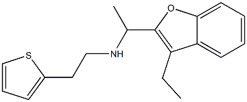 [1-(3-ethyl-1-benzofuran-2-yl)ethyl][2-(thiophen-2-yl)ethyl]amine,,结构式