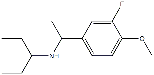 [1-(3-fluoro-4-methoxyphenyl)ethyl](pentan-3-yl)amine 结构式