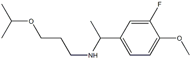 [1-(3-fluoro-4-methoxyphenyl)ethyl][3-(propan-2-yloxy)propyl]amine,,结构式