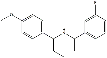 [1-(3-fluorophenyl)ethyl][1-(4-methoxyphenyl)propyl]amine Struktur