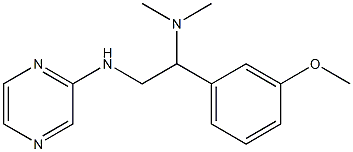 [1-(3-methoxyphenyl)-2-(pyrazin-2-ylamino)ethyl]dimethylamine,,结构式