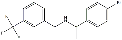 [1-(4-bromophenyl)ethyl]({[3-(trifluoromethyl)phenyl]methyl})amine,,结构式