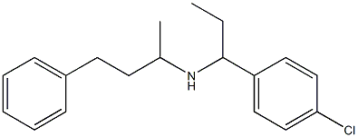 [1-(4-chlorophenyl)propyl](4-phenylbutan-2-yl)amine 结构式