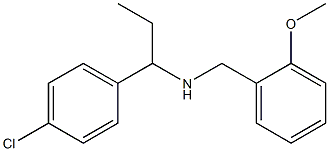 [1-(4-chlorophenyl)propyl][(2-methoxyphenyl)methyl]amine 化学構造式