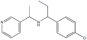 [1-(4-chlorophenyl)propyl][1-(pyridin-3-yl)ethyl]amine,,结构式