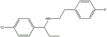 [1-(4-chlorophenyl)propyl][2-(4-fluorophenyl)ethyl]amine,,结构式