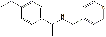 [1-(4-ethylphenyl)ethyl](pyridin-4-ylmethyl)amine,,结构式