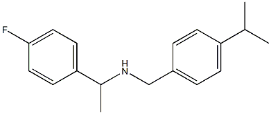 [1-(4-fluorophenyl)ethyl]({[4-(propan-2-yl)phenyl]methyl})amine Struktur