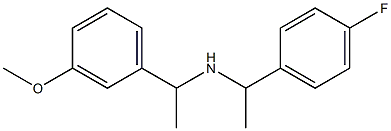 [1-(4-fluorophenyl)ethyl][1-(3-methoxyphenyl)ethyl]amine Struktur