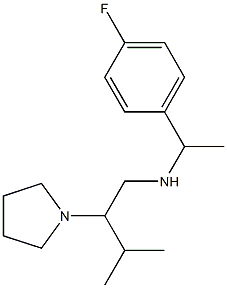 [1-(4-fluorophenyl)ethyl][3-methyl-2-(pyrrolidin-1-yl)butyl]amine,,结构式