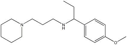 [1-(4-methoxyphenyl)propyl][3-(piperidin-1-yl)propyl]amine,,结构式