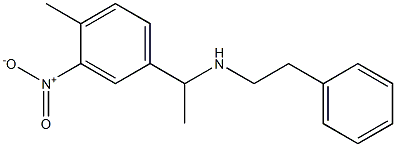 [1-(4-methyl-3-nitrophenyl)ethyl](2-phenylethyl)amine 化学構造式