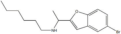 [1-(5-bromo-1-benzofuran-2-yl)ethyl](hexyl)amine Structure