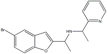 [1-(5-bromo-1-benzofuran-2-yl)ethyl][1-(pyridin-2-yl)ethyl]amine 结构式