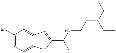 [1-(5-bromo-1-benzofuran-2-yl)ethyl][2-(diethylamino)ethyl]amine 结构式