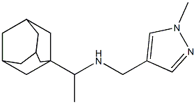 [1-(adamantan-1-yl)ethyl][(1-methyl-1H-pyrazol-4-yl)methyl]amine Struktur