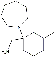 [1-(azepan-1-yl)-3-methylcyclohexyl]methanamine 化学構造式