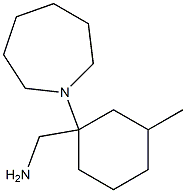 [1-(azepan-1-yl)-3-methylcyclohexyl]methanamine,,结构式